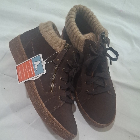 Aetrex Women's Dark Brown High-Top Sneakers Size 9 - Picture 8 of 10